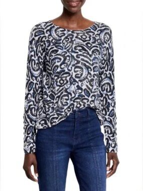 Nic+Zoe Tossed Paisley Supersoft Sweater